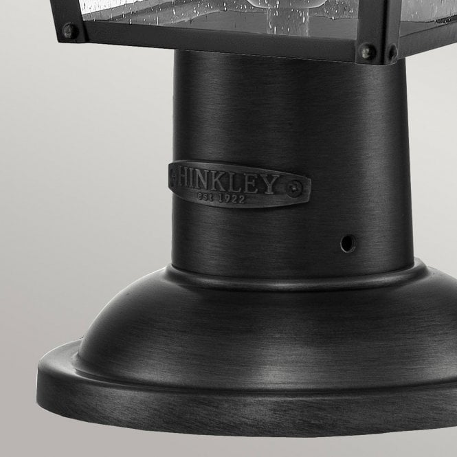 Huntersfield 2 Light Medium Pedestal Lantern Black