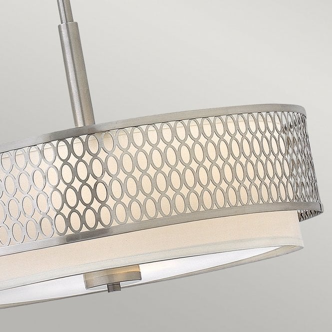 Jules 3 Light Pendant / Semi-Flush Brushed Nickel
