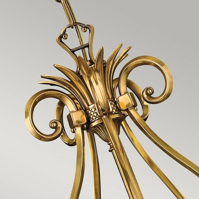 Plantation 5 Light Chandelier Burnished Brass