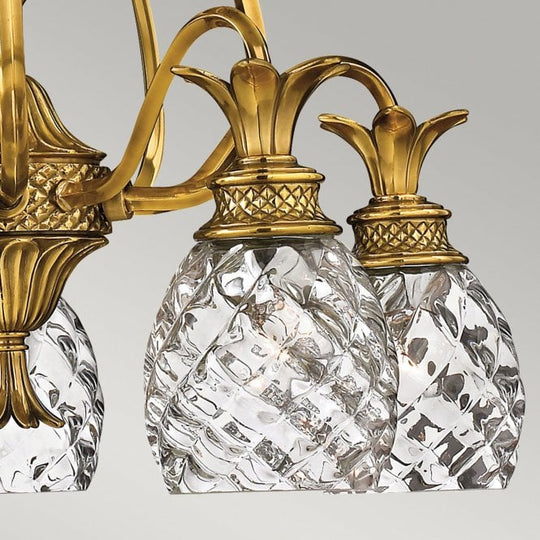 Plantation 5 Light Chandelier Burnished Brass