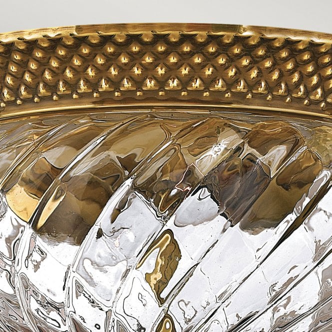 Plantation 2 Light Flush Mount Burnished Brass