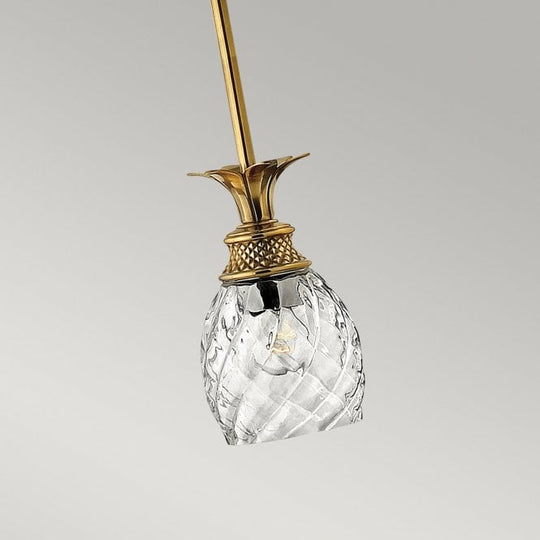 Plantation 1 Light Pendant Burnished Brass