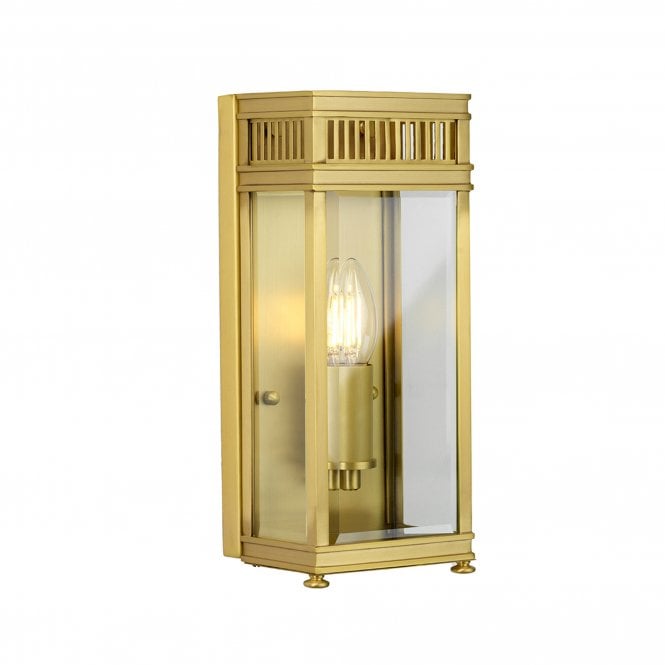 Holborn 1 Light Small Half Lantern Brushed Brass