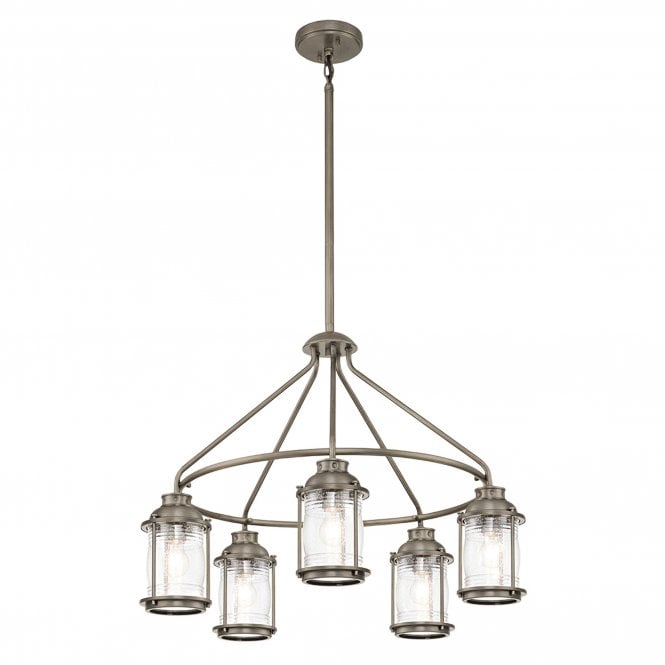 Ashland Bay 5 Light Outdoor Chandelier  Burnished Bronze