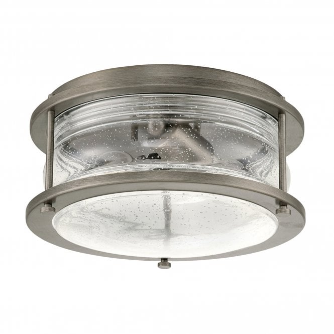 Ashland Bay 2 Light Outdoor Ceiling Flush Burnished Bronze