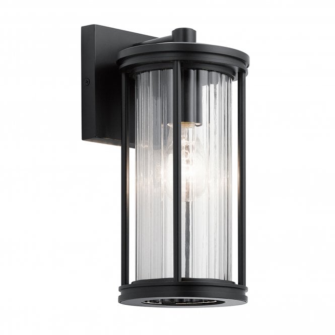 Barras 1 Light Small Wall Lantern Black