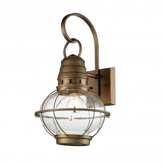 Bridgepoint 1 Light Large Wall Lantern Natural Brass