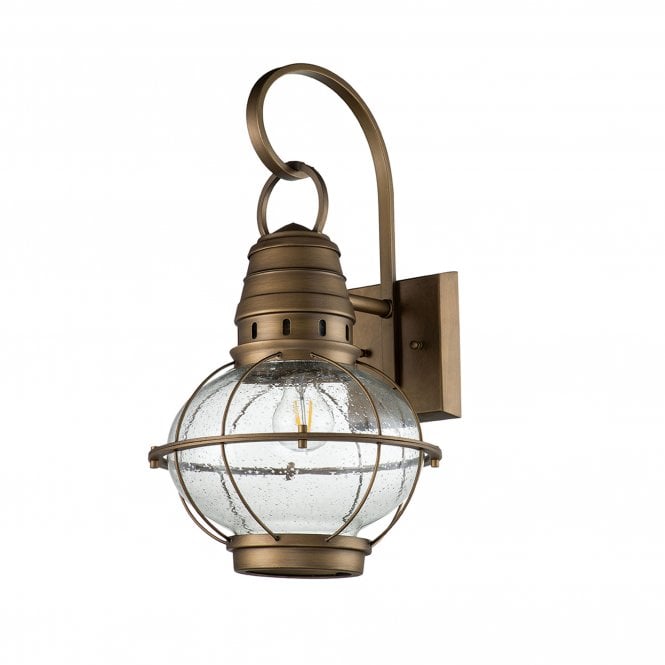 Bridgepoint 1 Light Large Wall Lantern Natural Brass