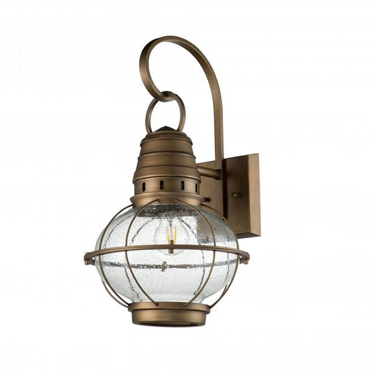 Bridgepoint 1 Light Large Wall Lantern Natural Brass