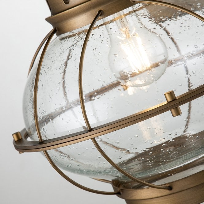 Bridgepoint 1 Light Large Wall Lantern Natural Brass