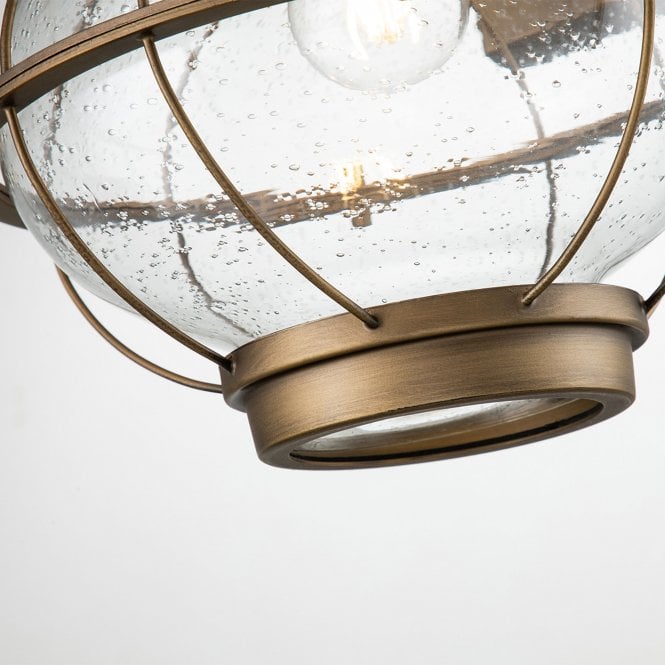 Bridgepoint 1 Light Large Wall Lantern Natural Brass