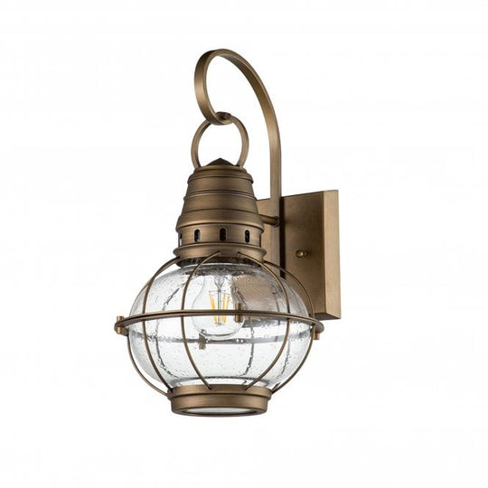 Bridgepoint 1 Light Medium Wall Lantern Natural Brass