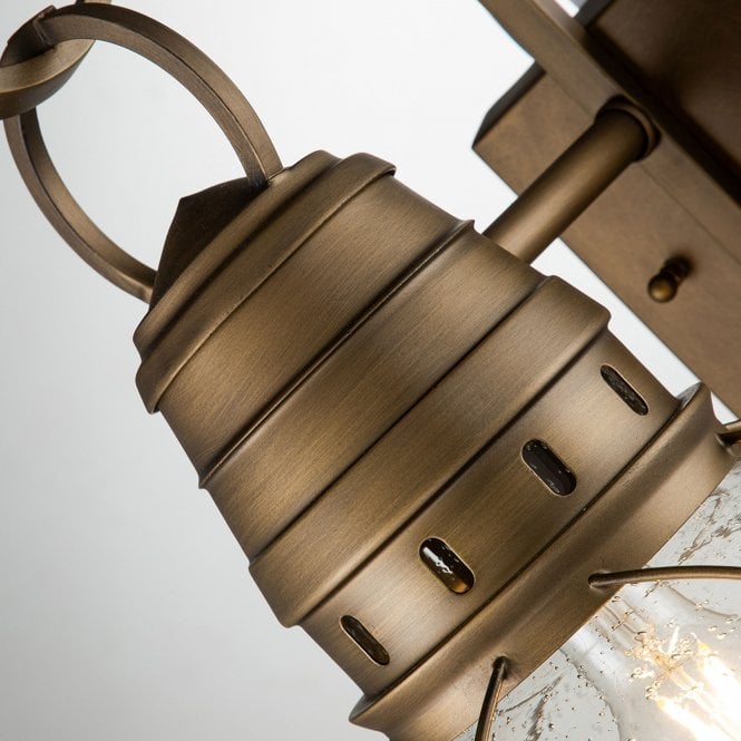 Bridgepoint 1 Light Medium Wall Lantern Natural Brass
