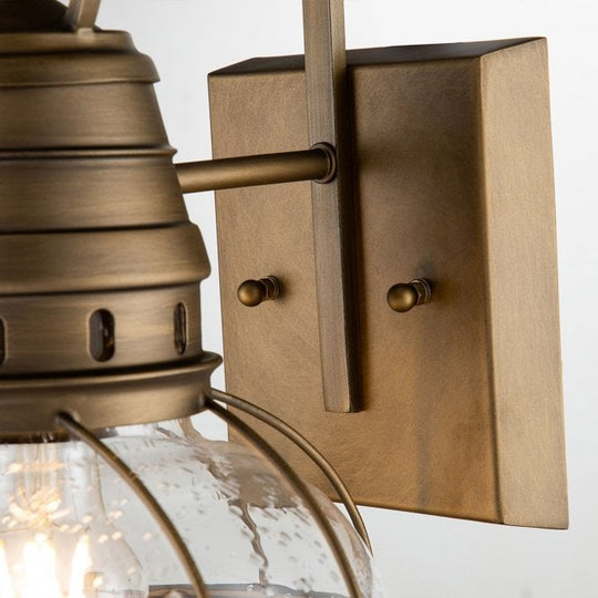 Bridgepoint 1 Light Medium Wall Lantern Natural Brass