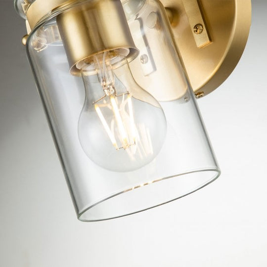 Brinley 1 Light Wall Light Brushed Brass