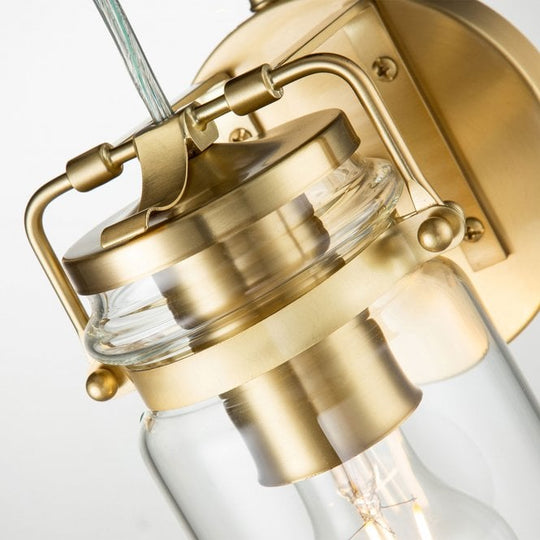 Brinley 1 Light Wall Light Brushed Brass