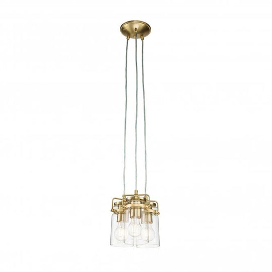 Brinley 3 Light Pendant Brushed Brass
