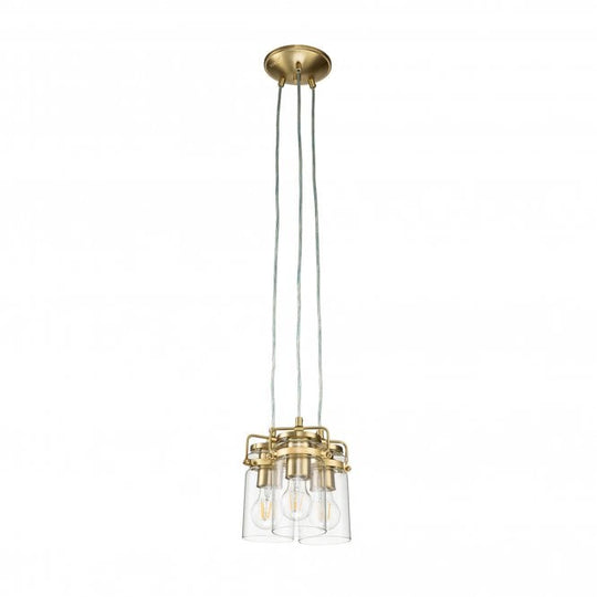 Brinley 3 Light Pendant Brushed Brass