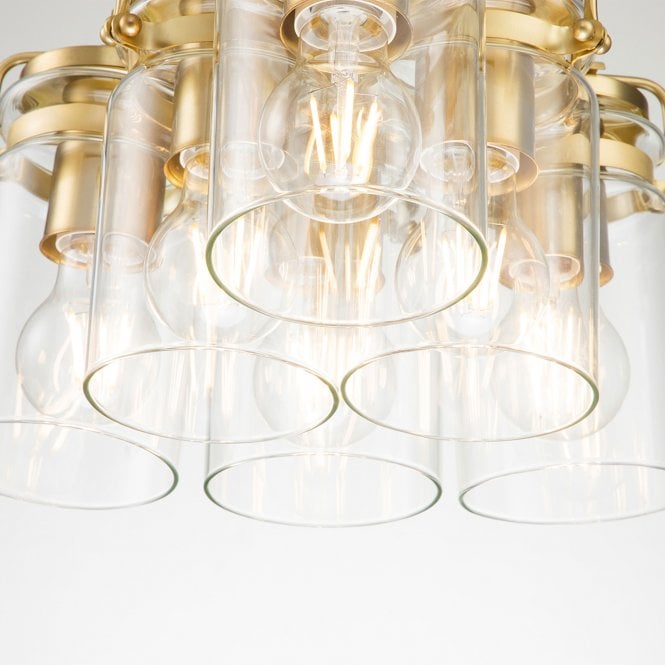 Brinley 6 Light Pendant Brushed Brass