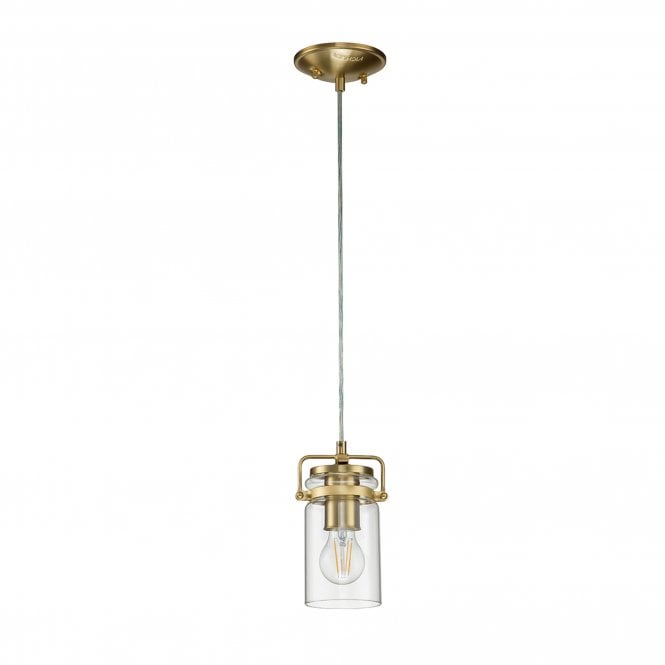 Brinley 1 Light Mini Pendant Brushed Brass