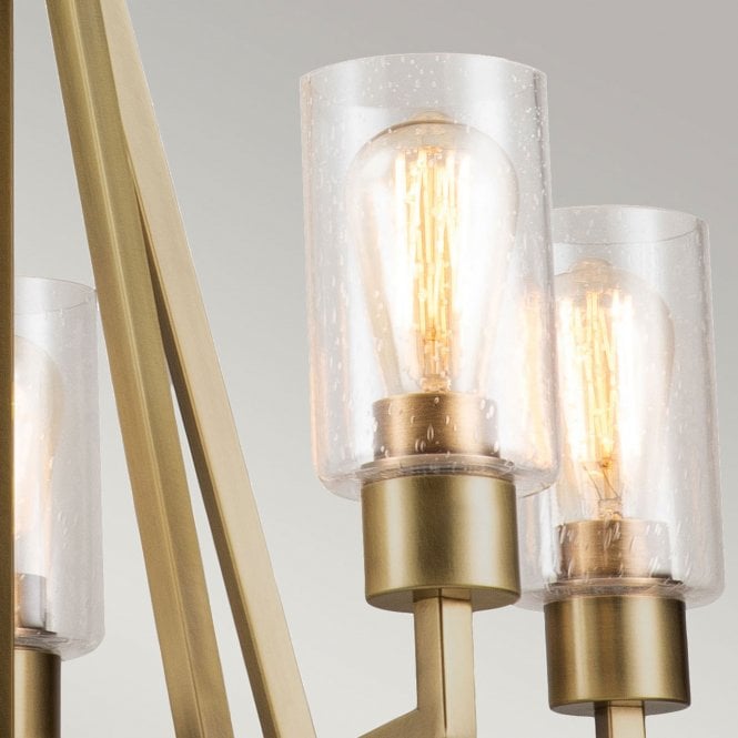 Deryn 5 Light Chandelier Natural Brass