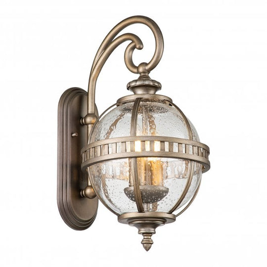 Halleron 2 Light Wall Lantern Burnished Bronze