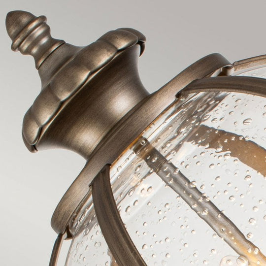 Halleron 3 Light Pedestal Lantern Burnished Bronze