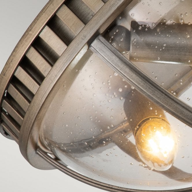 Halleron 3 Light Ceiling Flush Burnished Bronze