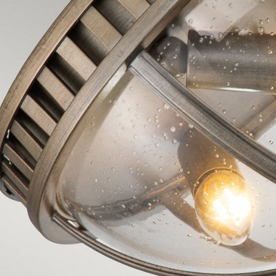 Halleron 3 Light Ceiling Flush Burnished Bronze