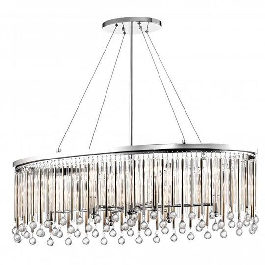 Piper 6 Light Oval Chandelier/ Pendant Polished Chrome