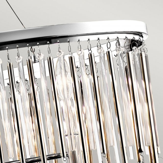 Piper 6 Light Oval Chandelier/ Pendant Polished Chrome