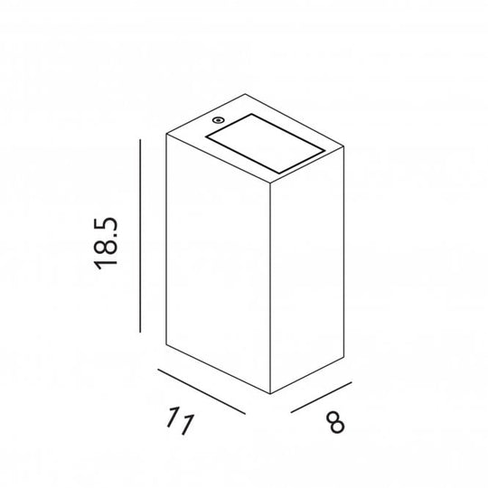 Lillehammer 2 Light Up/Down Wall Light Aluminium