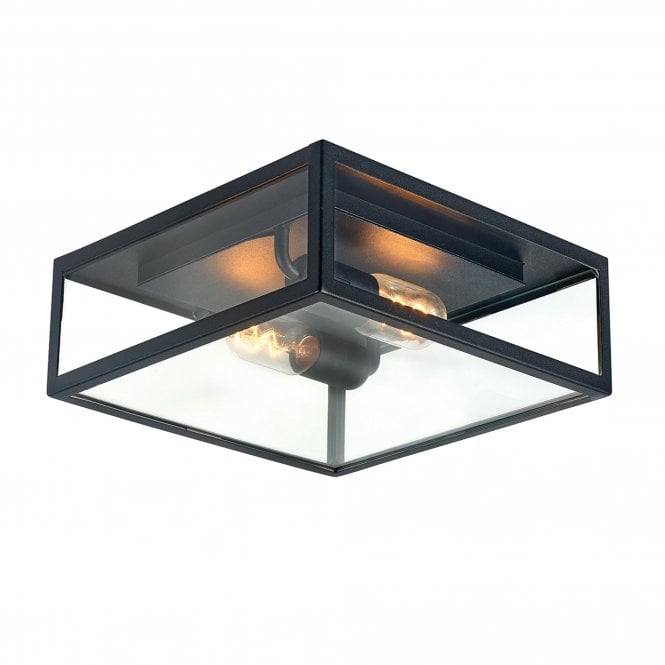 Lofoten Flush Ceiling Light - Flat     Black