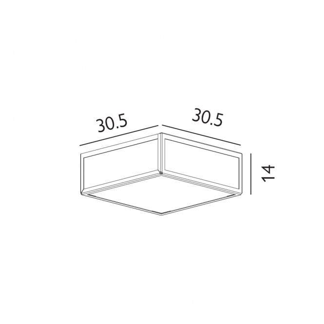 Lofoten Flush Ceiling Light - Flat     Black