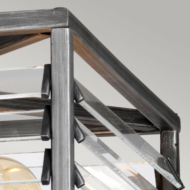 Louvre 4 Light Flush Light Painted Gunmetal