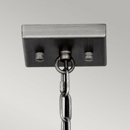 Louvre 4 Light Pendant Painted Gunmetal