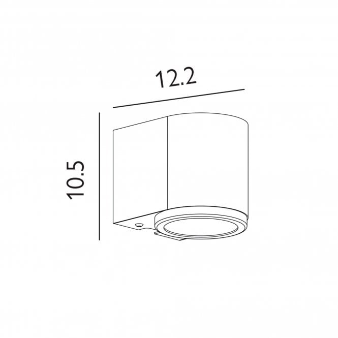 Mandal 1 Light Down Wall Light Galvanized