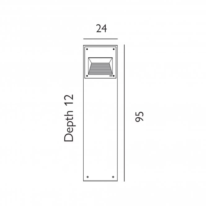 Namsos LED Tall Bollard Aluminium