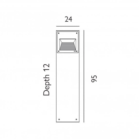 Namsos LED Tall Bollard Graphite
