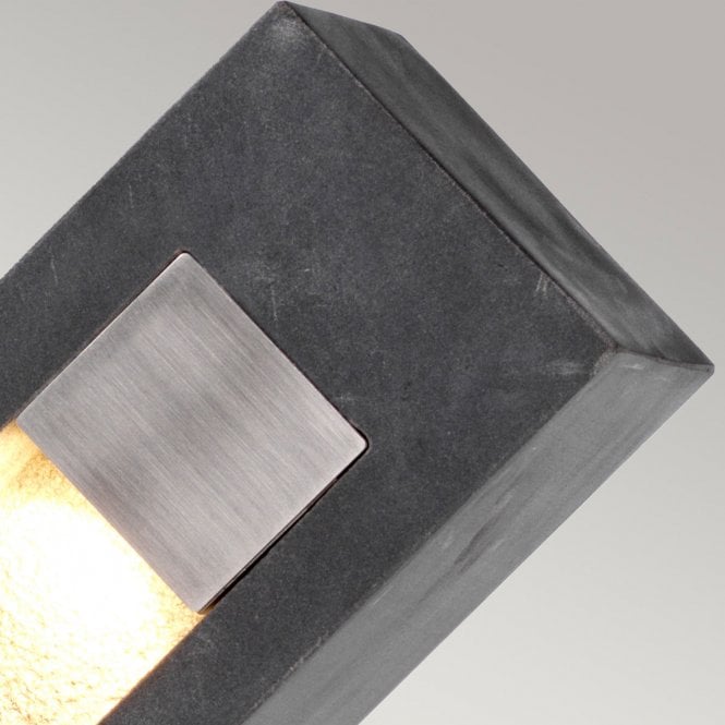 ParkstoneLED Bollard Basalt Stone with Stainless Steel