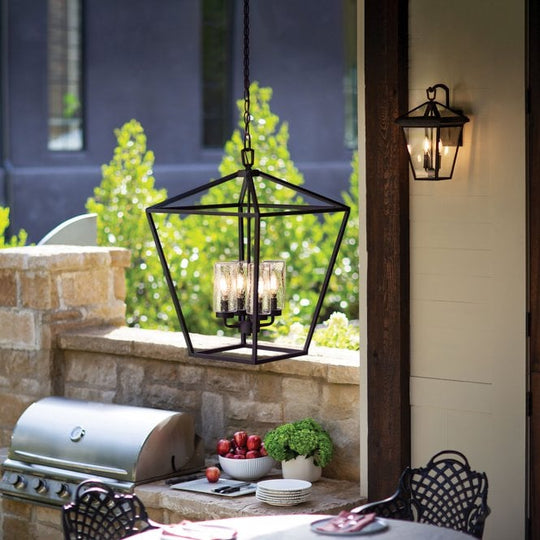 Alford Place 4 Light Outdoor Pendant  Museum Black