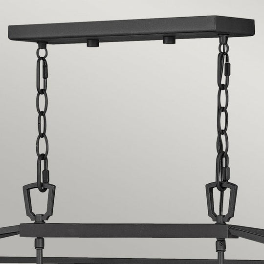 Alford Place 6 Light Outdoor Linear Pendant Museum Black