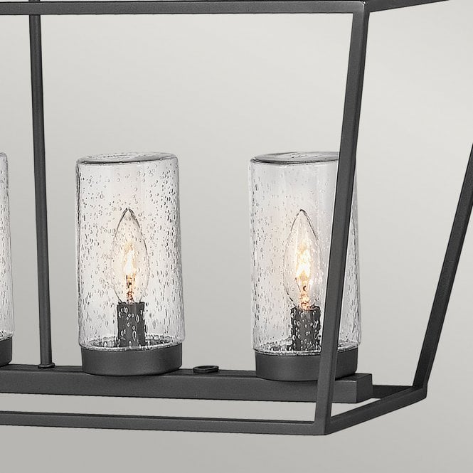 Alford Place 6 Light Outdoor Linear Pendant Museum Black