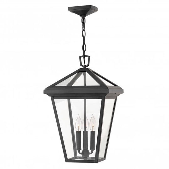 Alford Place 3 Light Large Chain Lantern Museum Black