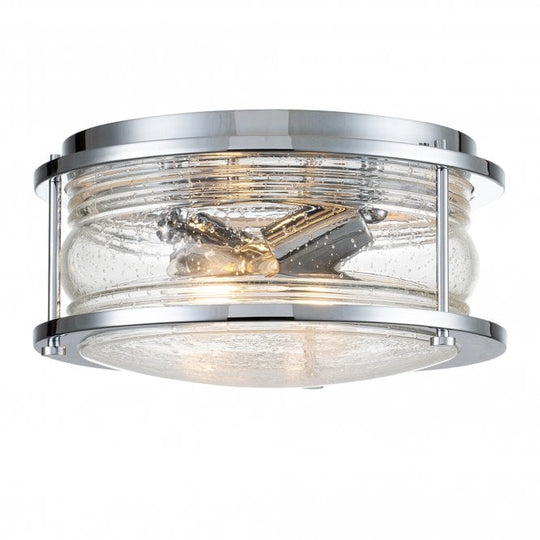 Ashland Bay 2 Light Flush Mount  Polished Chrome