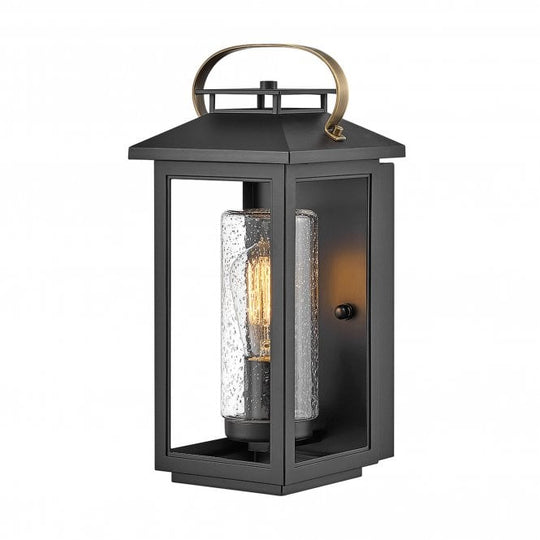 Atwater 1 Light Small Wall Lantern  Black
