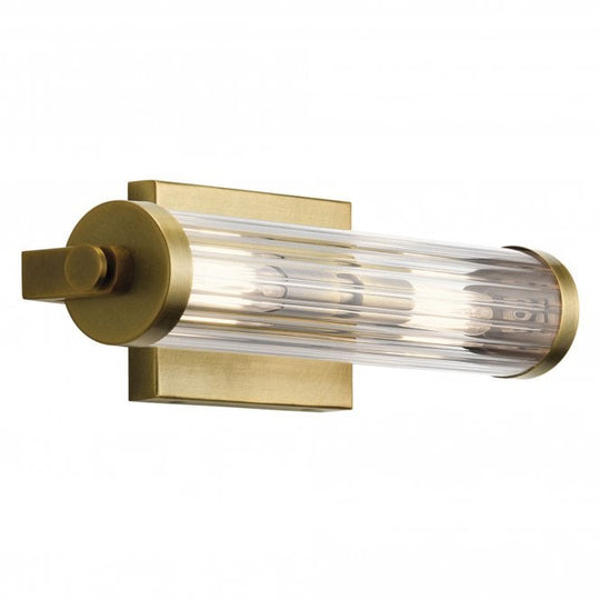 Azores 2 Light Wall Light  Natural Brass