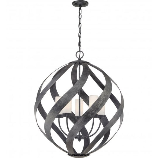 Blacksmith 5 Light Outdoor Chandelier  Old Black