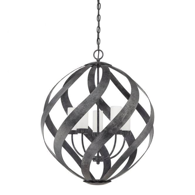 Blacksmith 5 Light Outdoor Chandelier  Old Black