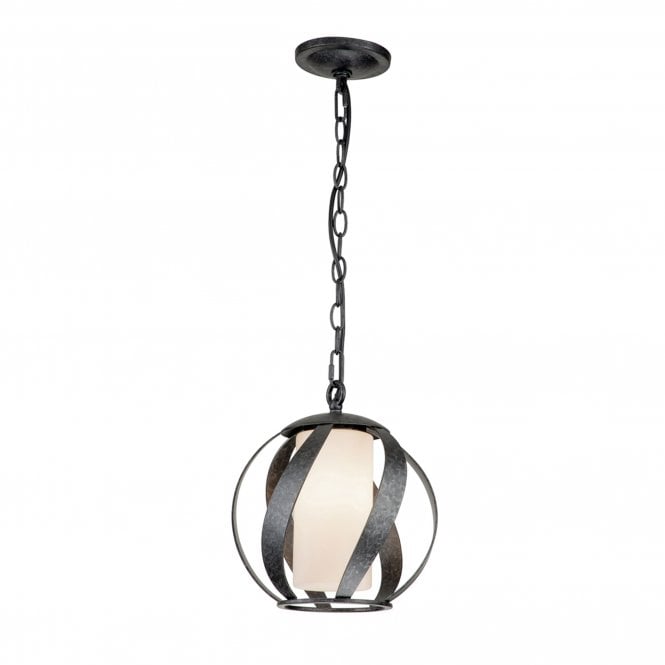 Blacksmith 1 Light Outdoor Pendant  Old Black